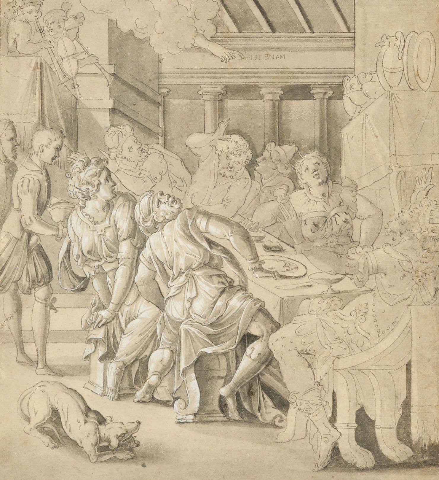 ÉCOLE FLAMANDE, VERS 1580 ENTOURAGE DE MAARTEN DE VOS Escena del Antiguo Testame&hellip;