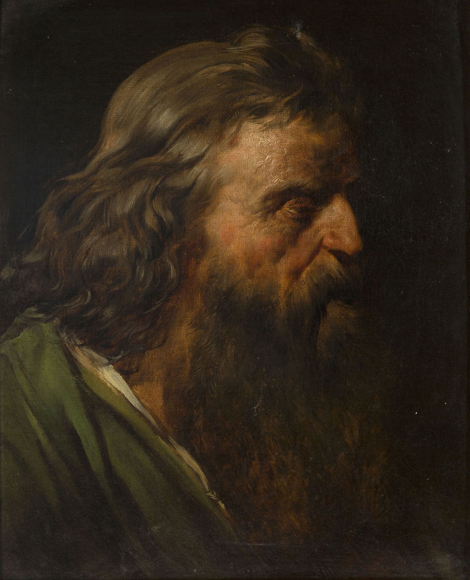 ÉCOLE FRANÇAISE, VERS 1840 Study for an Old Man's Head
Oil on canvas 
15 3/4 x 1&hellip;