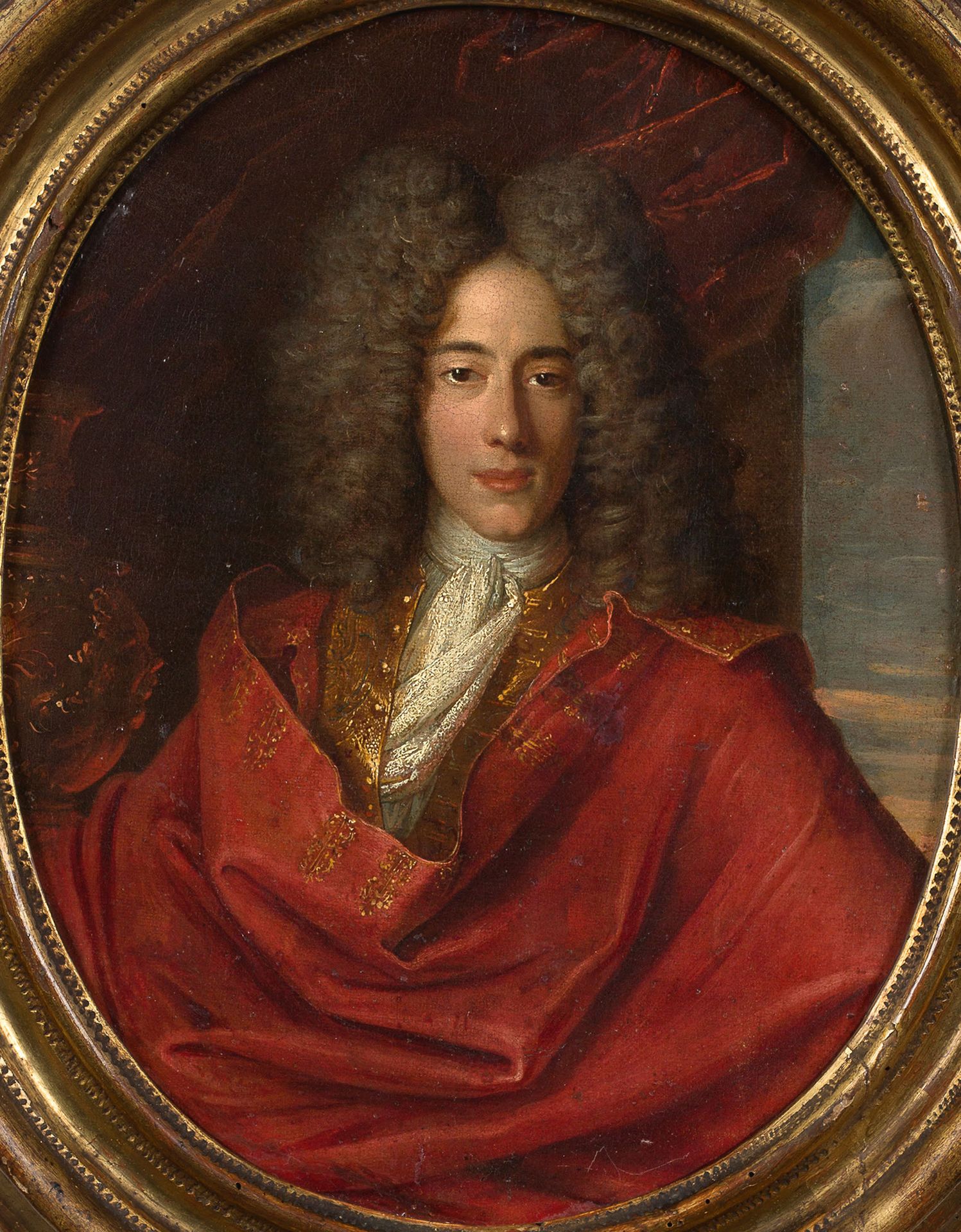 ÉCOLE ITALIENNE DE LA FIN DU XVIIe SIÈCLE Portrait d' homme au manteau rouge
Hui&hellip;