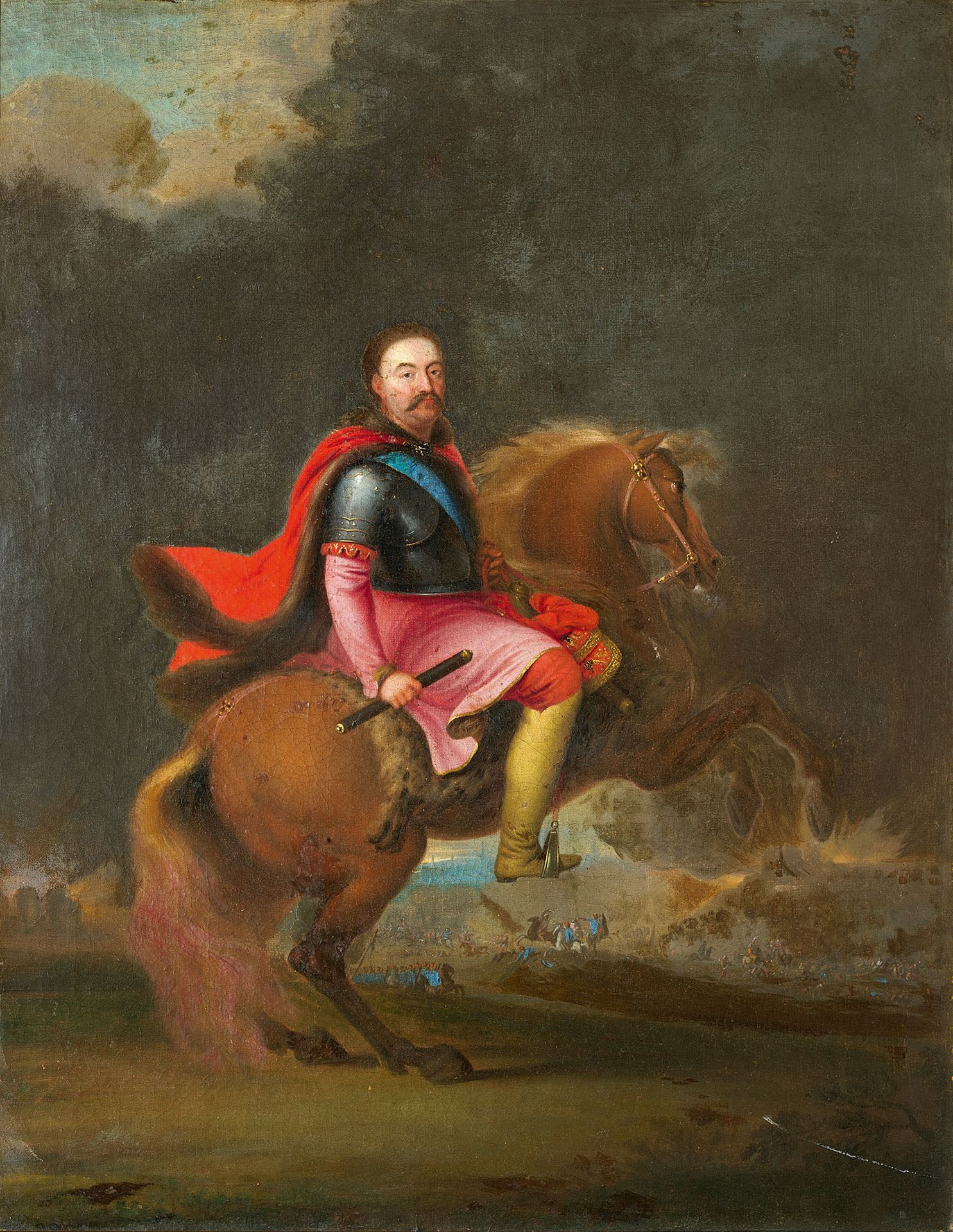 ÉCOLE AUTRICHIENNE DU XVIIIe SIÈCLE Retrato de Juan III Sobieski (1629-1686) a c&hellip;