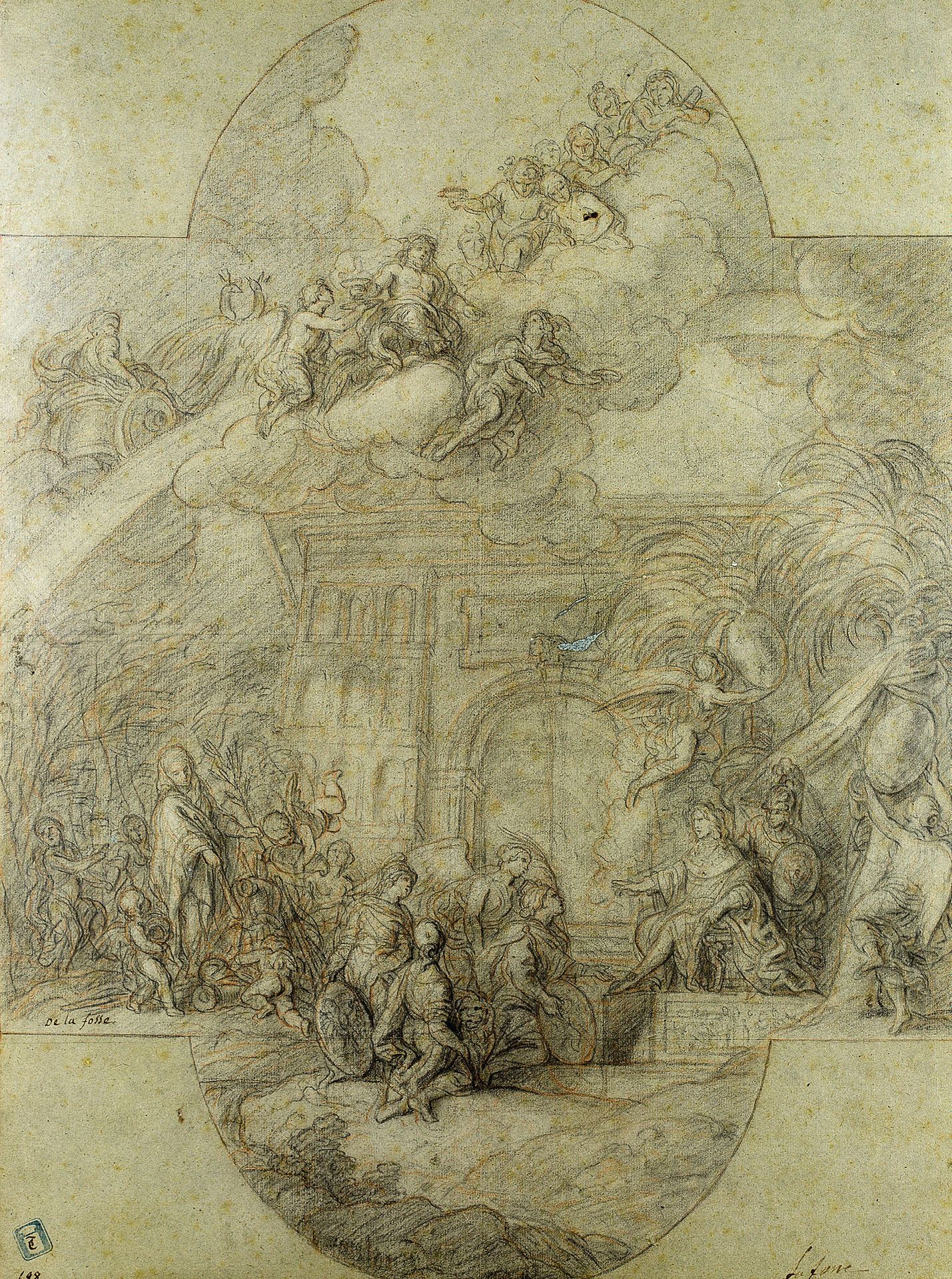 CHARLES DE LA FOSSE PARIS, 1636 - 1716 Allégorie du traité de paix entre Louis X&hellip;