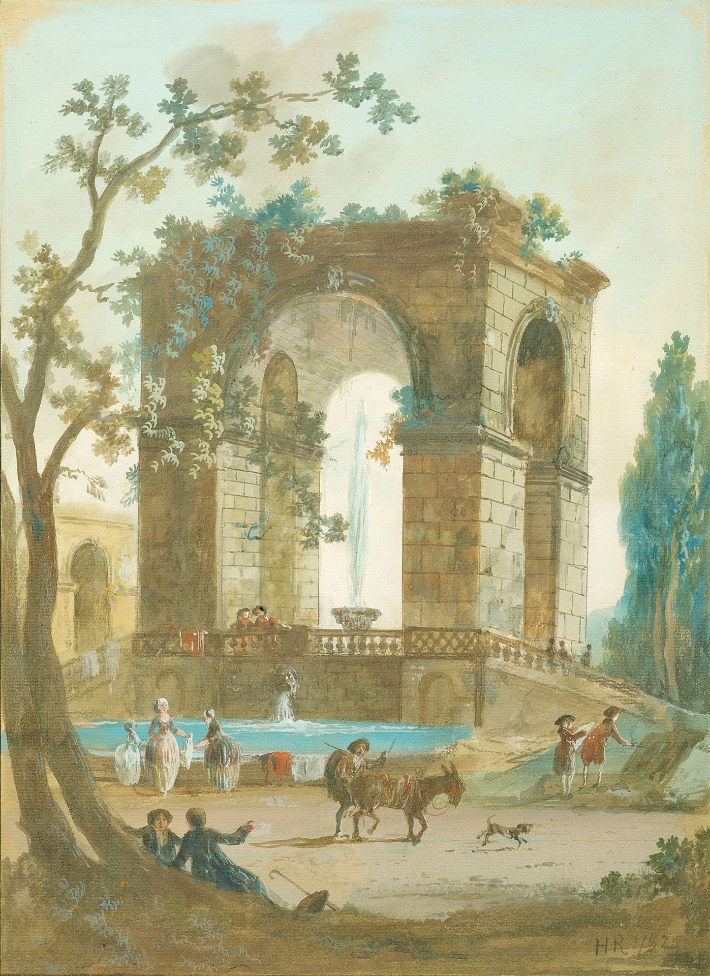 ÉCOLE FRANÇAISE DU XVIIIe SIÈCLE Suite de deux paysages de ruine
Gouaches (paire&hellip;