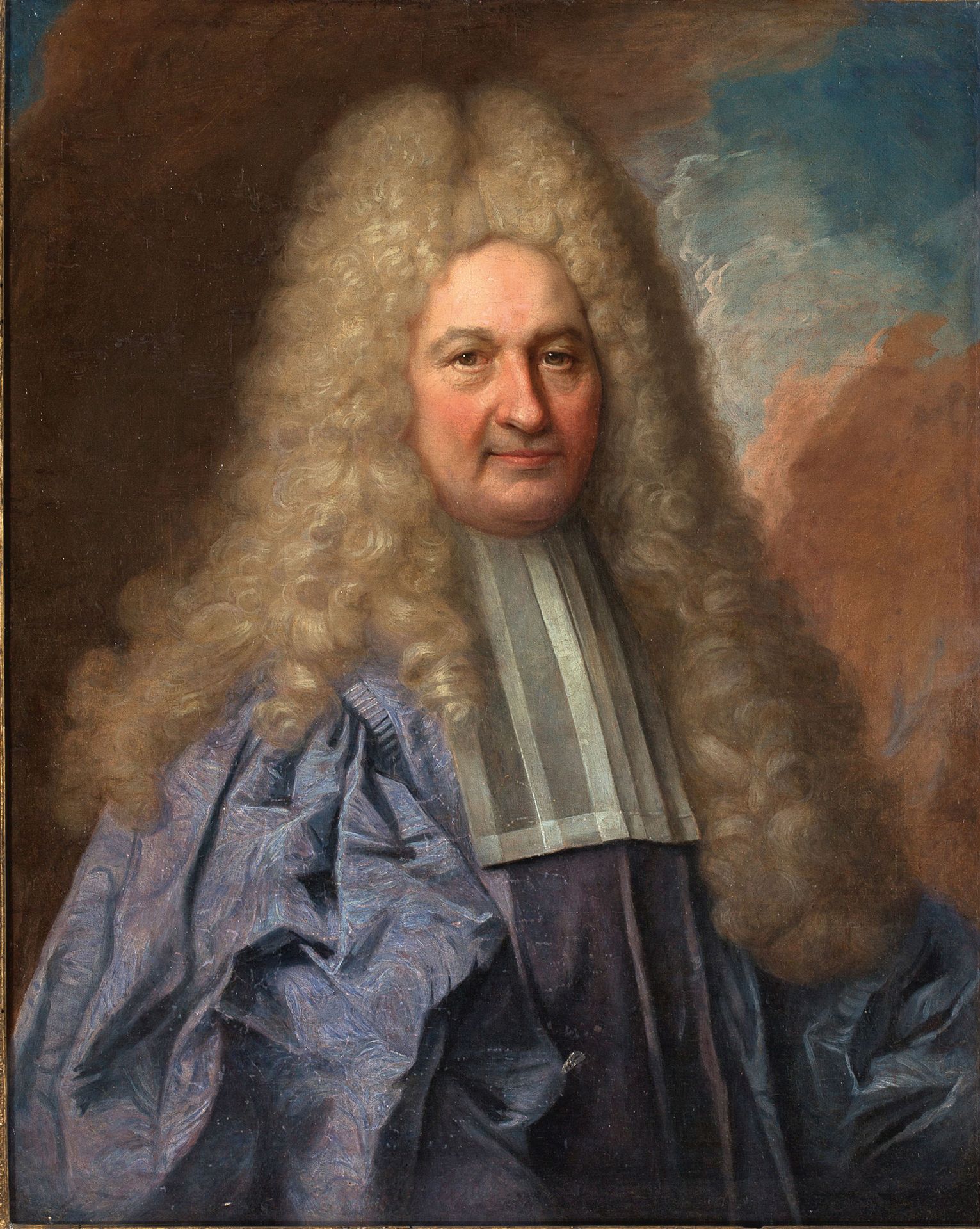 ATTRIBUÉ À NICOLAS DE LARGILLIERE PARIS, 1656 - 1746 一个人的肖像
布面油画
81 x 64,5 cm