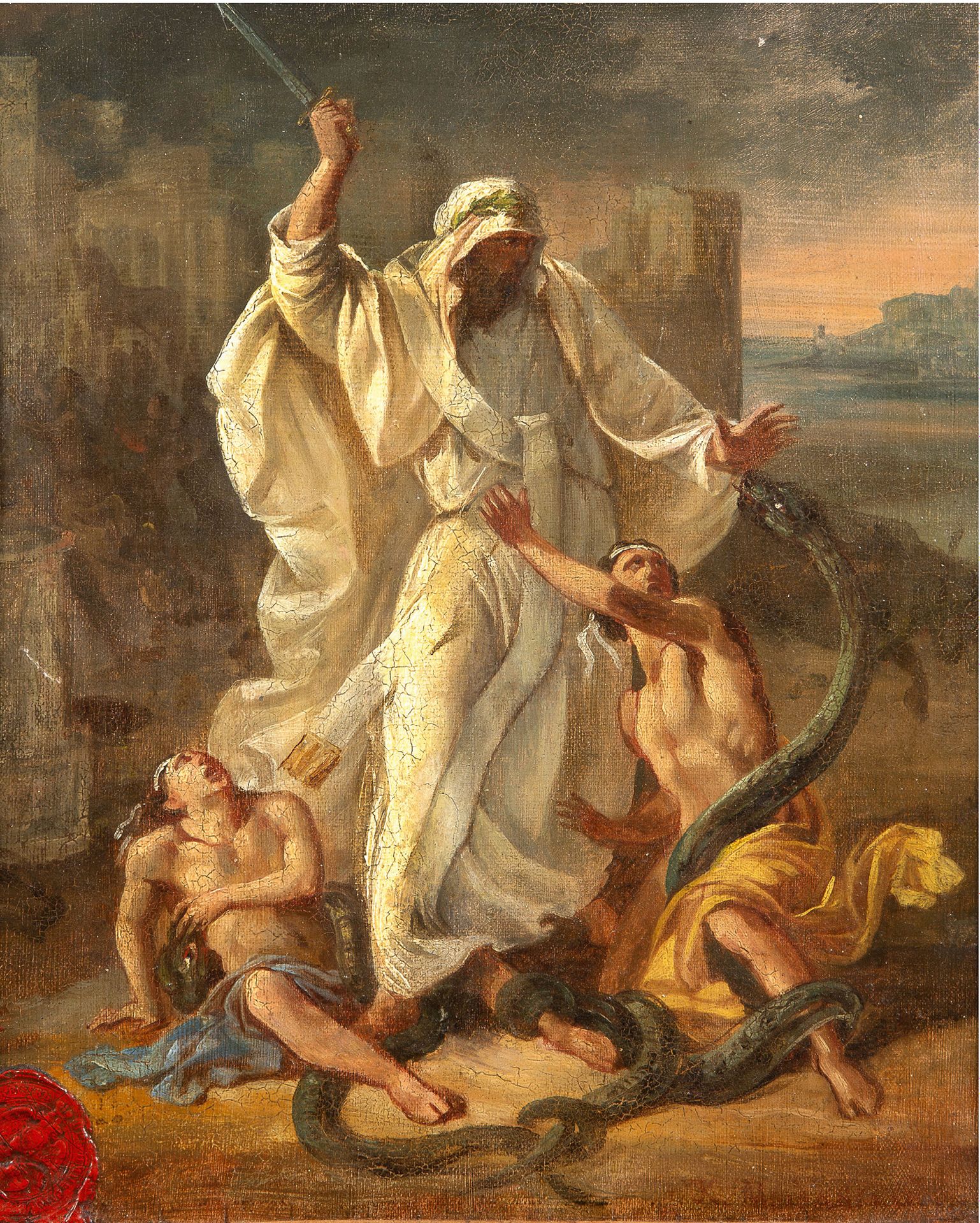 ATTRIBUÉ À JEAN-BAPTISTE MAUZAISSE CORBEIL, 1784 - 1844, PARIS Laocoon et ses fi&hellip;