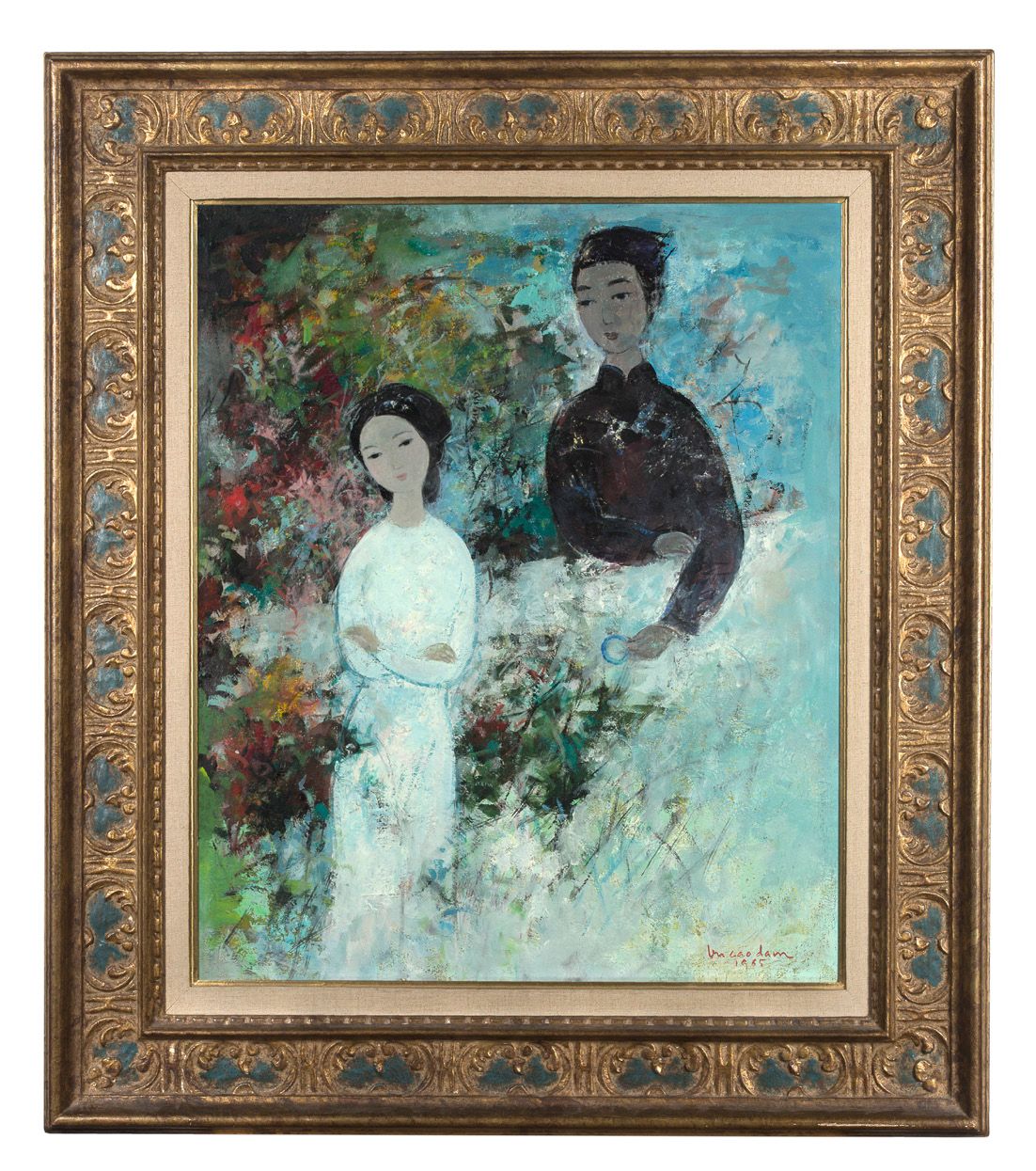 VŨ CAO ĐÀM (1908-2000) 玉环》，1965年
布面油画，右下方有签名和日期 
55,5 x 46 cm - 21 7/8 x 18 1/8 &hellip;