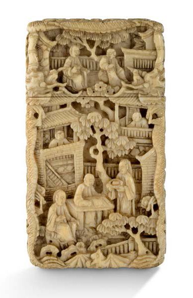 CHINE DYNASTIE QING, XIXe SIÈCLE ~ A carved ivory seal, the four-character Wu Da&hellip;