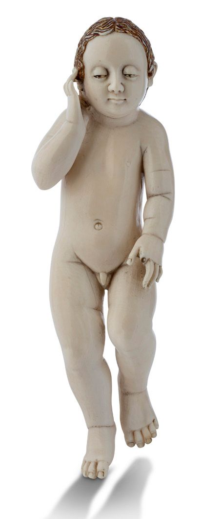Null ~ SALVATOR MUNDI
ENFANT JÉSUS
Statuette en ivoire sculpté représentant l'En&hellip;