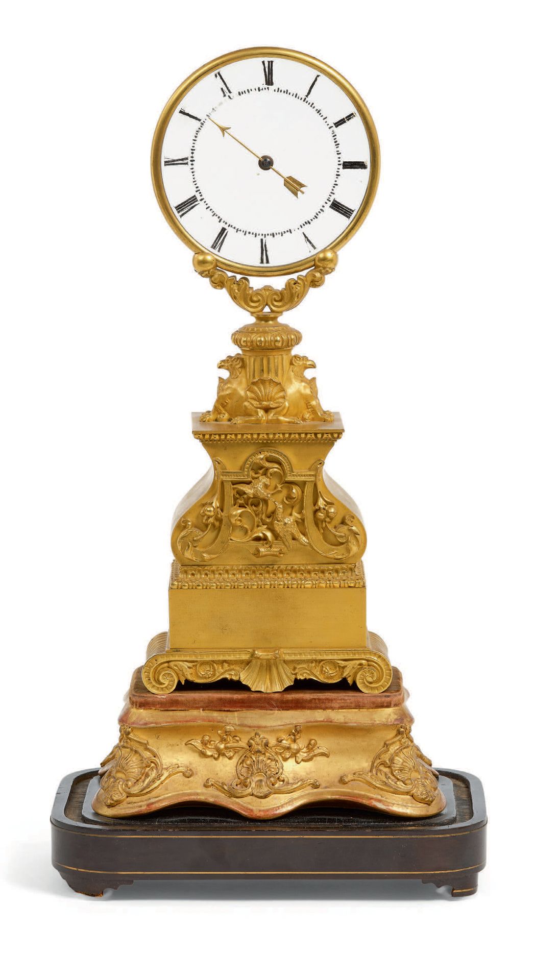 Attribué à Jean-Eugène ROBERT-HOUDIN - Milieu XIXe siècle 神秘的 "单指针和报时钟
鎏金青铜的中央部分&hellip;
