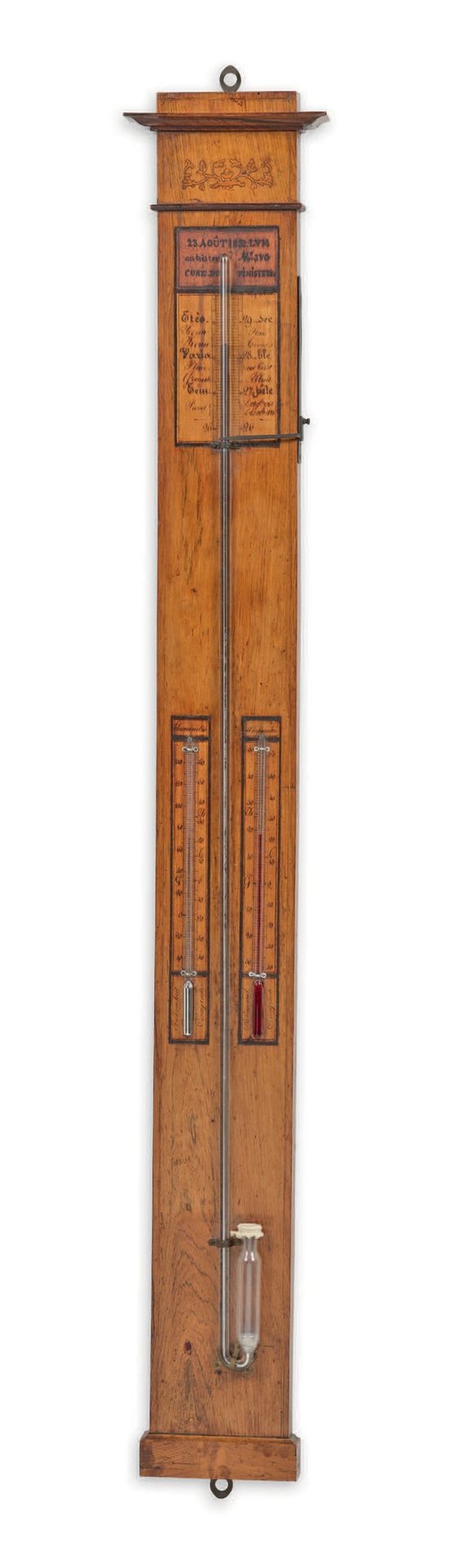 TRAVAIL PARISIEN - Milieu XIXe siècle Baromètre et Thermomètre d'époque Louis-Ph&hellip;
