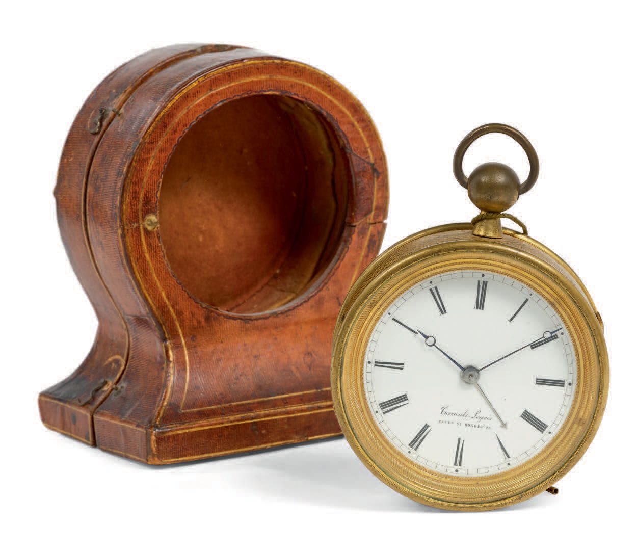 TARAULT LEGRIS - Début XIXe siècle Horloge d'alcôve avec fonction réveil et à la&hellip;
