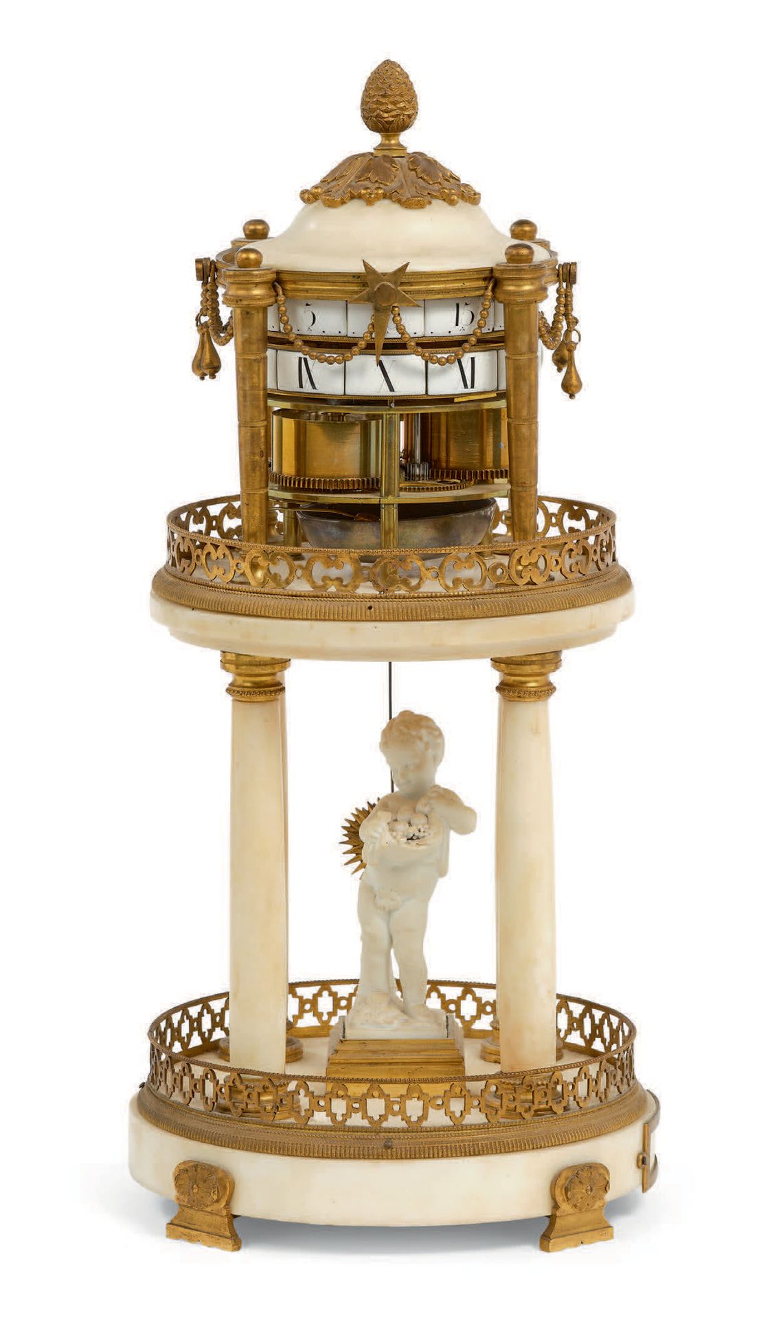 TRAVAIL FRANÇAIS - Fin XVIIIe siècle FRENCH WORK 
Late 18th century

Clock calle&hellip;