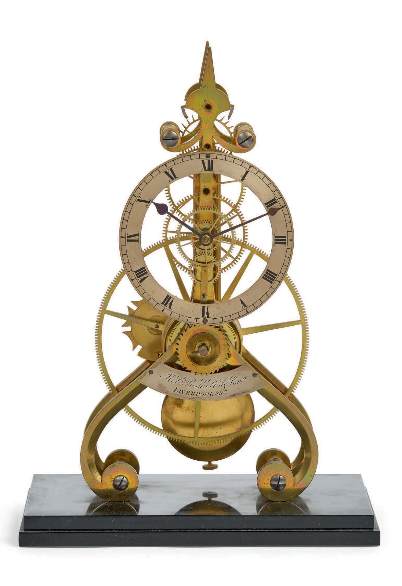 Robert ROSKELL & Sons, Liverpool - Milieu XIXe siècle Reloj esqueleto inglés 
de&hellip;