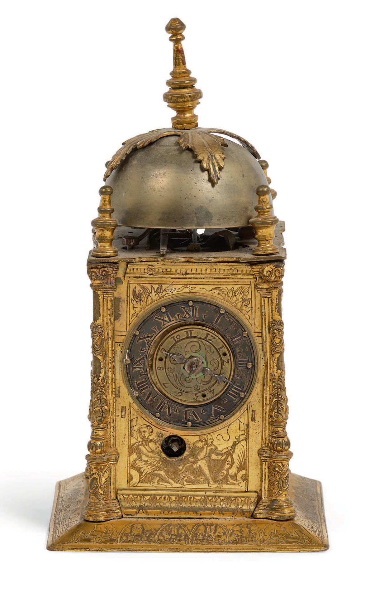 RENAISSANCE ALLEMANDE - Début XVIIe siècle Reloj de sobremesa en forma de torre &hellip;