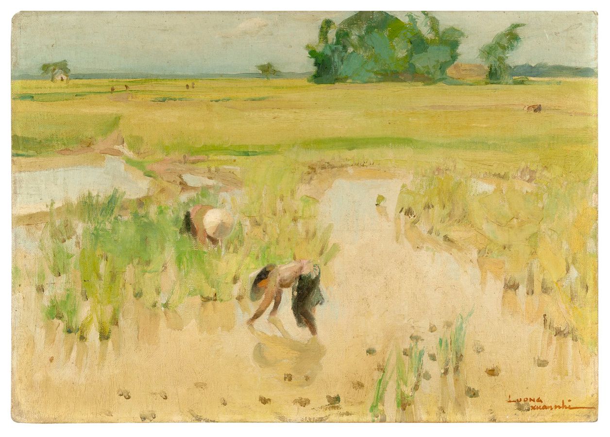 LƯƠNG XUÂN NHỊ (1913-2006) La récolte
Oil on canvas, signed lower right
46 x 65 &hellip;
