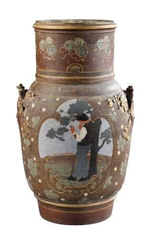 ERNEST CHAPLET (1835-1909) pour HAVILAND & Cie Important vase à corps pansu à co&hellip;