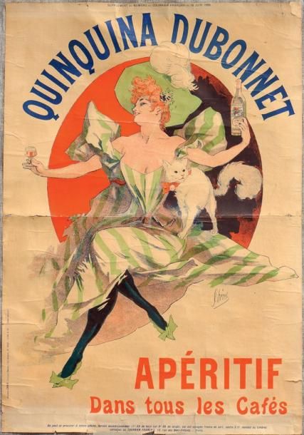 Jules CHERET Quinquina Dubonnet Apéritif. Dans tous les Cafés - 1895 Imp. CHAIX,&hellip;