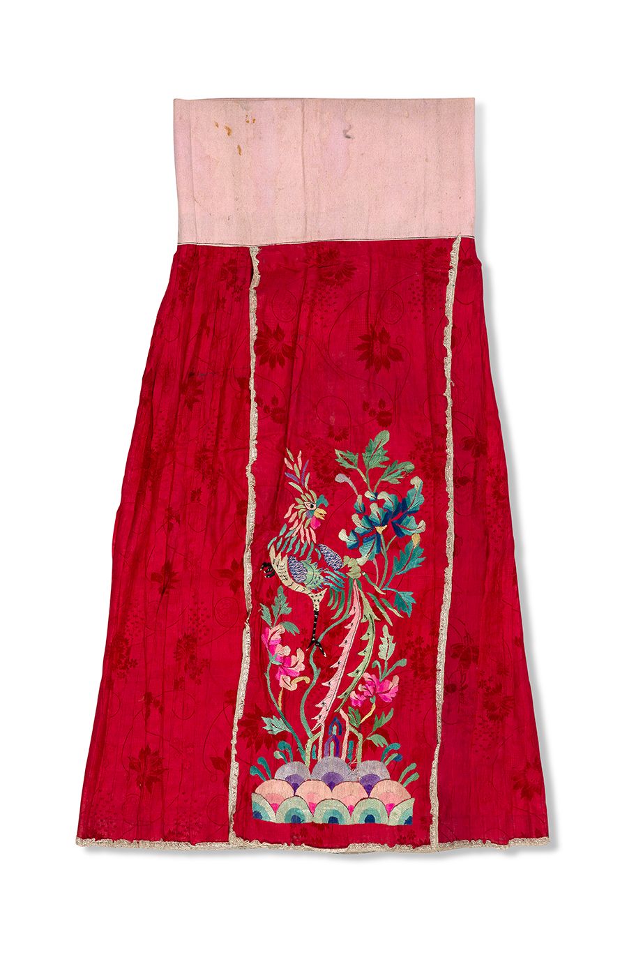 CHINE VERS 1900 Skirt (mang qun)
In red damask with a background decorated with &hellip;