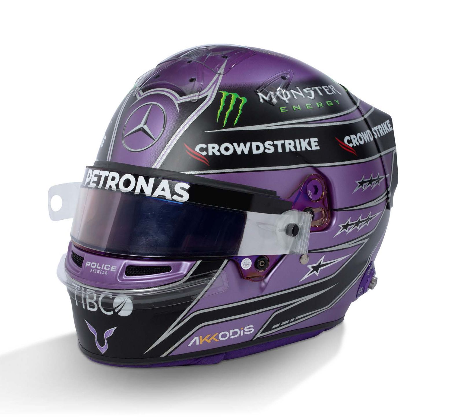 LEWIS HAMILTON Mercedes - 2021 Rarissime casque du septuple champion du monde Le&hellip;