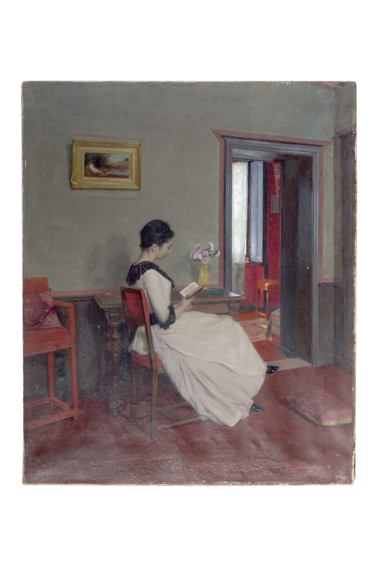 JOSEPH PAUL MESLÉ (1855-1927) JOSEPH PAUL MESLÉ (1855-1927)
Femme lisant dans un&hellip;