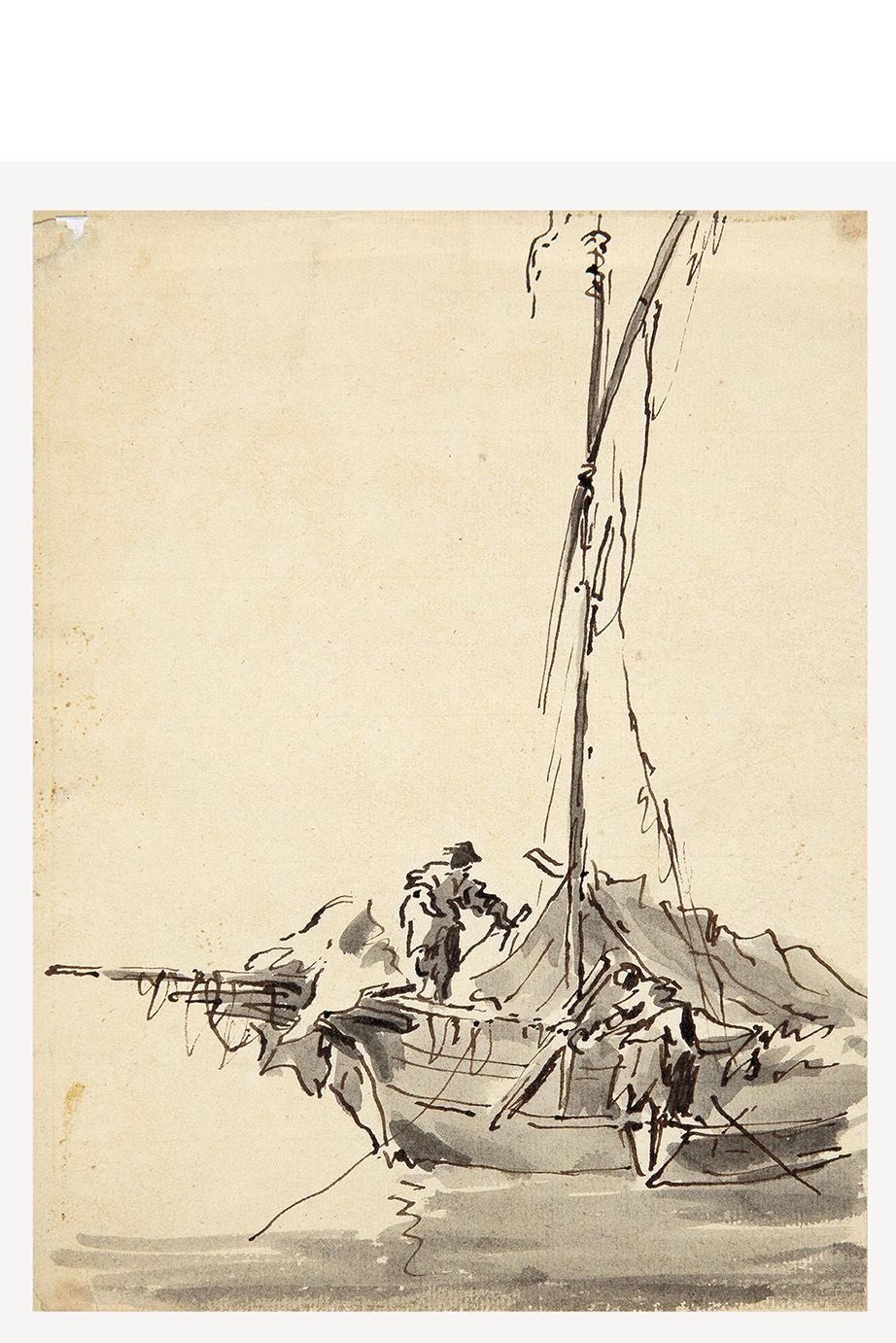 École vénitienne du XVIIIe siècle 18 世纪威尼斯画派
弗朗切斯科-瓜尔迪的追随者
船上的渔民
纸上钢笔、黑墨水和灰水彩
30&hellip;