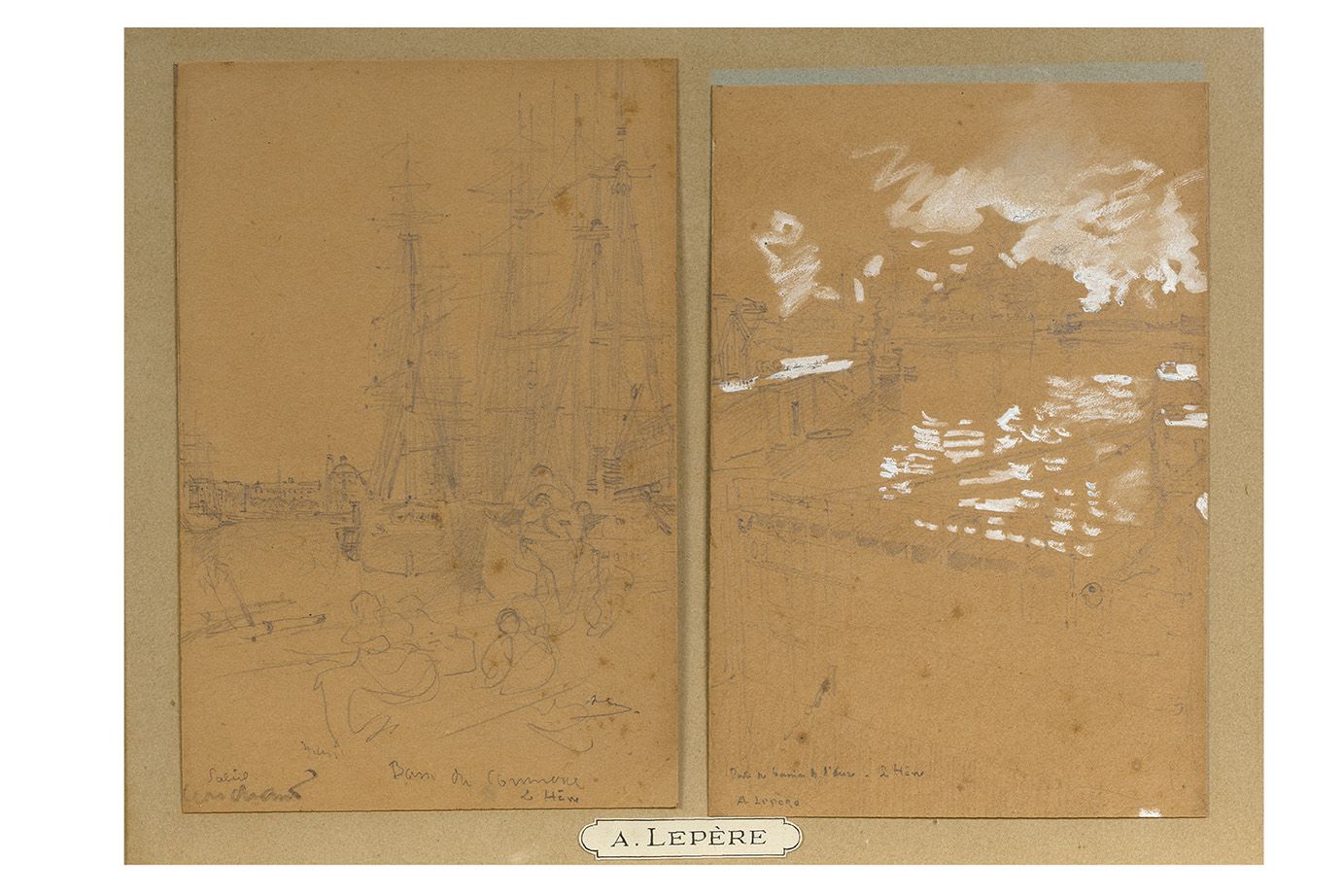 Auguste LEPÈRE Auguste LEPÈRE
Paris, 1849 - 1918, Domme
Two studies of the port &hellip;