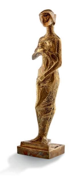 Georges OUDOT (1928-2004) 
Femme au drapé
Epreuve d'artiste en bronze à patine d&hellip;
