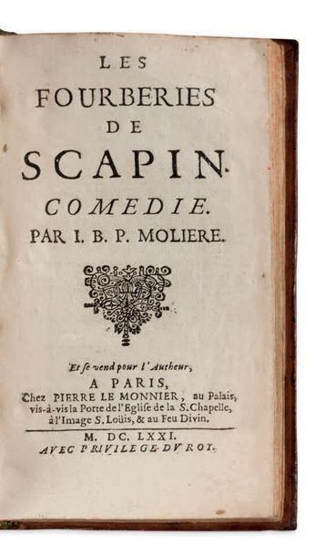 JEAN-BAPTISTE POQUELIN, DIT MOLIERE (1622-1673) Les Fourberies de Scapin.
Paris,&hellip;