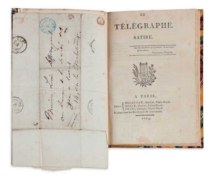 Victor Hugo (1802-1885) Le Télégraphe. Satire.
A Paris, chez Delaunay, Dentu, Pe&hellip;