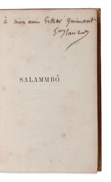 Gustave flaubert (1821-1880) Salammbô.
P. Michel Levy 1863. In-8 (223x142 mm); c&hellip;