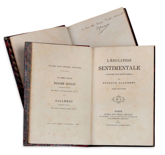 Gustave flaubert (1821-1880) L'Education sentimentale.
P. Lévy 1870. 2 vol. In-8&hellip;
