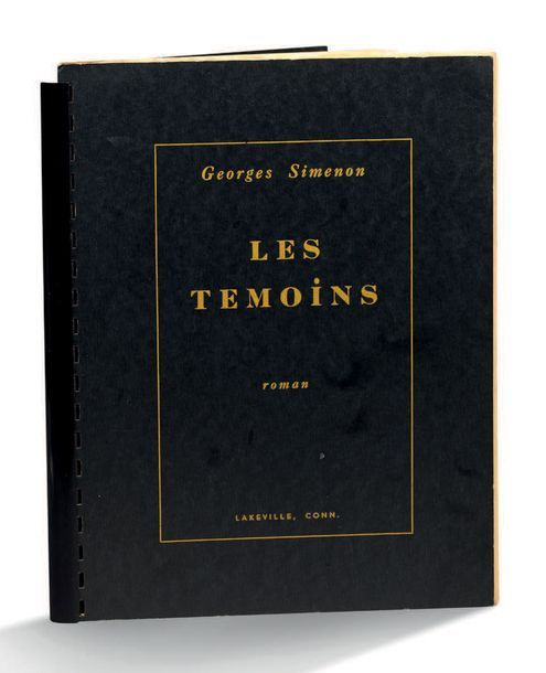 Georges SIMENON (1903-1989) Les témoins roman. Lakeville, Conn. (U. S. A.), [che&hellip;