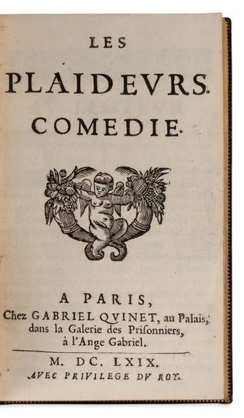 JEAN RACINE (1639-1699) Les Plaideurs
Comédie. A Paris Chez Claude Barbin 1669. &hellip;