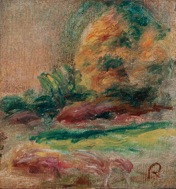Auguste RENOIR (1841-1919) Paysage
Huile sur toile marouflée sur carton, monogra&hellip;