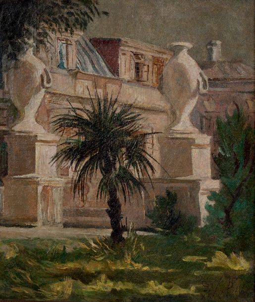 VASSILI IVANOVITCH CHOUKHAIEFF (1887-1973) Vue urbaine de la Riviera
Huile sur t&hellip;