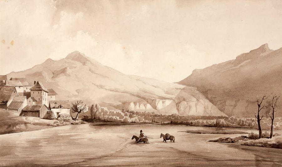 Null 4 FEUILLES
A. HONORÉ D'ALBERT, DUC DE LUYNES (1802 - 1867)
Vue des Echelles&hellip;