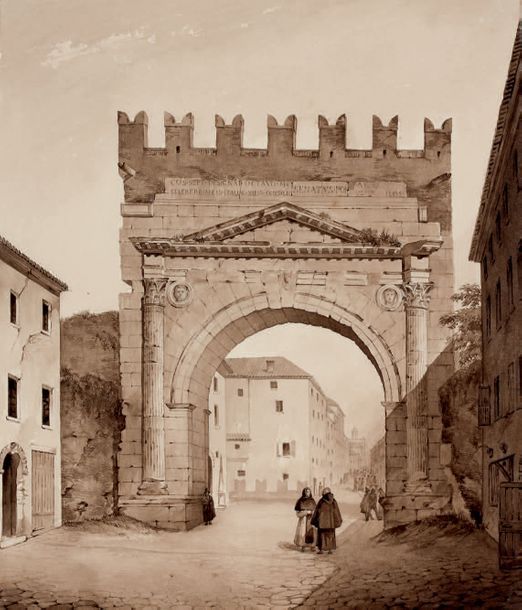Null 2 FEUILLES
A. JOSEPH FRÉDÉRIC DEBACQ L'Arc d'Auguste de Rimini
Plume et enc&hellip;