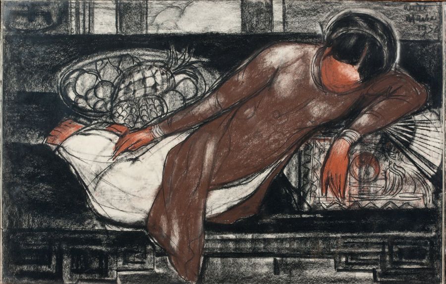 André MAIRE (1898-1984) 
Jeune fille endormie, 1956

Technique mixte sur papier,&hellip;