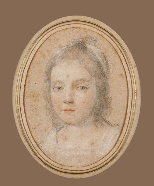 Claude MELLAN (Abbeville 1598 - Paris 1688) Portrait de petite fille
Pierre noir&hellip;