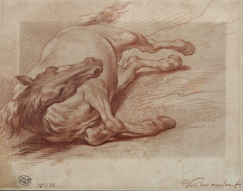 Adam Frans Van der MEULEN (Bruxelles 1632 - Paris 1690) Etude de cheval blessé
S&hellip;