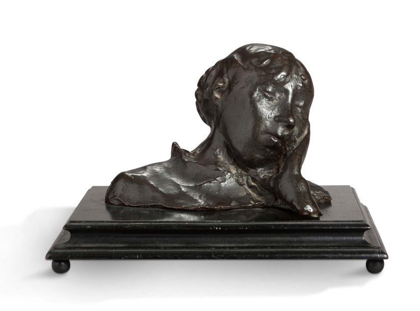 Edgar DEGAS (1834-1917) 
Tête appuyée sur une main, vers 1885-1888
Bronze, signé&hellip;