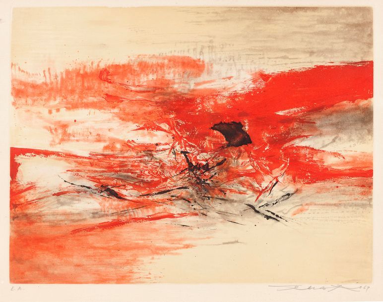 ZAO WOU-KI (1921-2013) Composition rouge, 1969
Epreuve d’artiste, signée et daté&hellip;