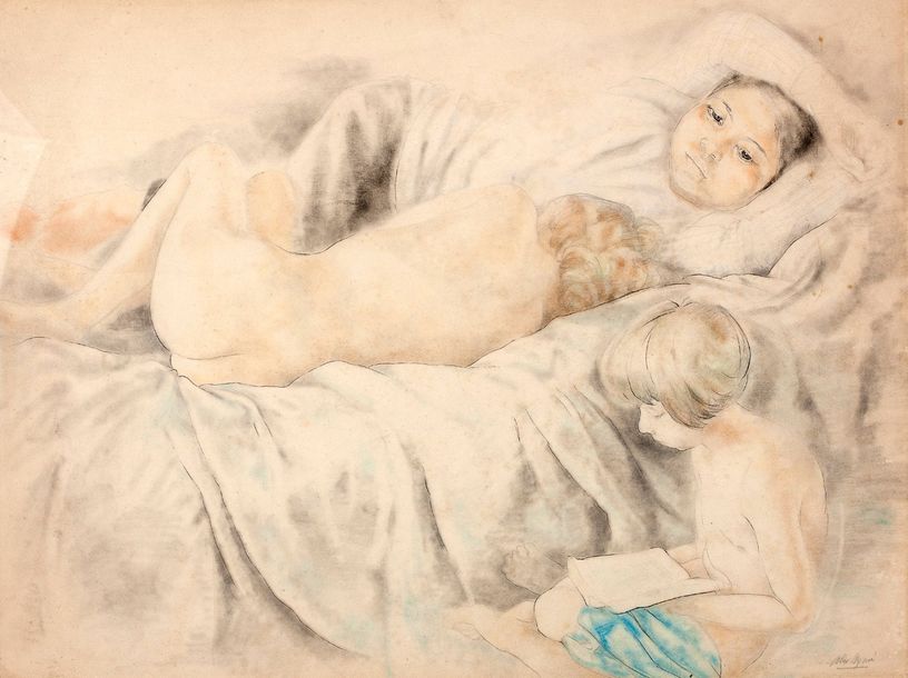 Alix AYMÉ (1894-1989) La sieste
Encre, aquarelle et crayon sur papier, signée en&hellip;