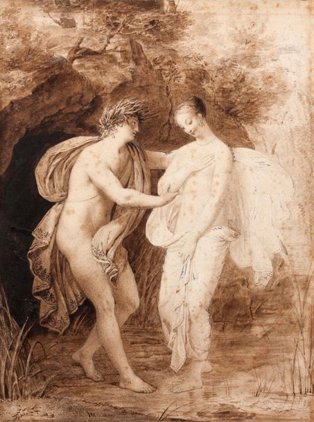 ALEXANDRE-EVARISTE FRAGONARD (GRASSE 1780 - PARIS 1850) 
Echo et Narcisse
Lavis &hellip;