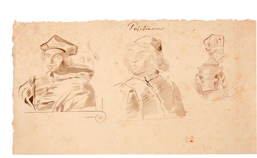 Eugène DELACROIX (Charenton Saint Maurice 1798 - Paris 1863) 
Etude de trois per&hellip;
