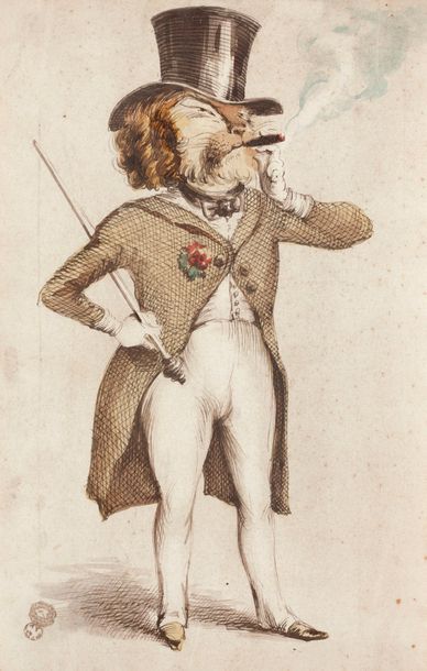 JEAN IGNACE ISIDORE GRANDVILLE (NANCY 1803 - VANVES 1847) 
Le Lion bourgeois
Plu&hellip;
