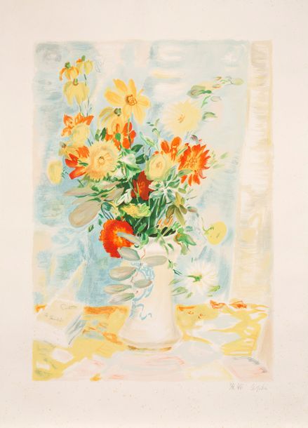 Le Pho (1907-2001) Bouquet de fleurs jaunes
Lithographie, signée au crayon
en ba&hellip;