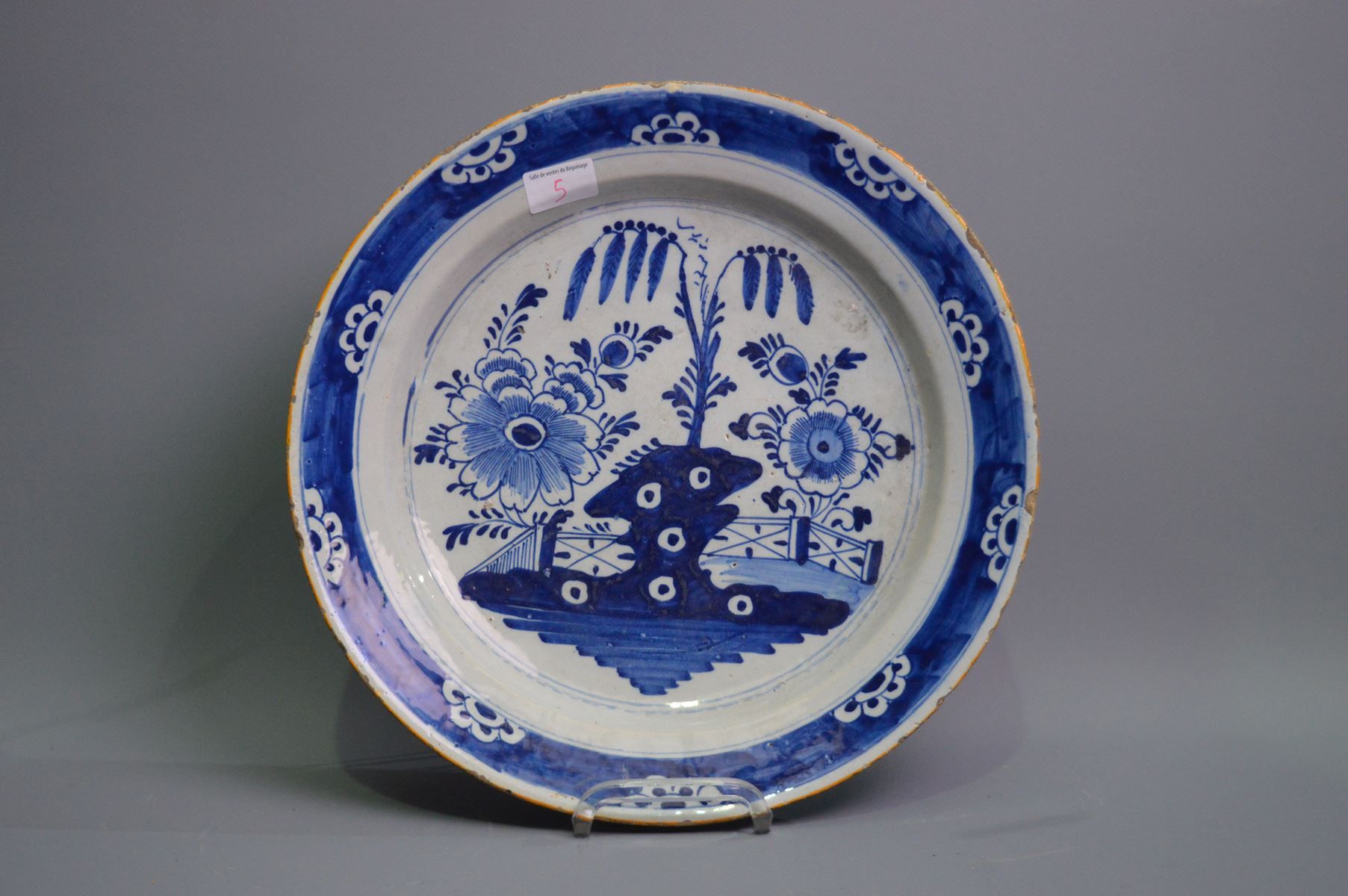 Null Assiette Blanc bleu, Chine, Diam: 35cm