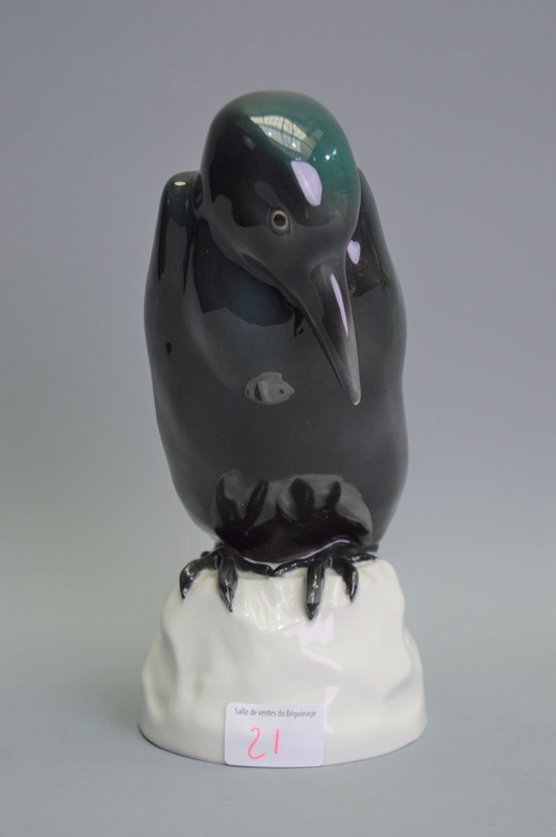 Null Oiseau en porcelaine, divers marques , Ht: 18cm