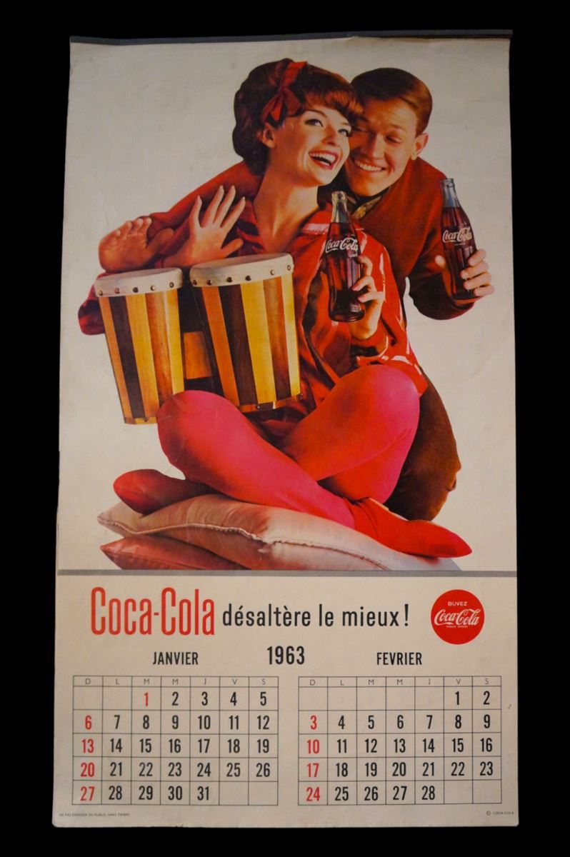 COCA-COLA calendar 1963 EN Provenance: Private collect… | Drouot.com