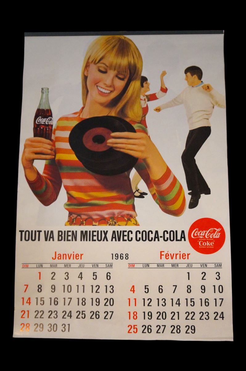 COCA-COLA calendar 1968 EN Provenance: Private collect… | Drouot.com